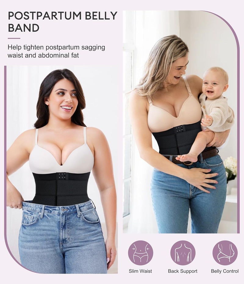 YERKOAD Waist Trainer for Women Plus Size Corset Shapewear Tummy Control Waist Cincher Postpartum Belly Band Wrap - Image 3
